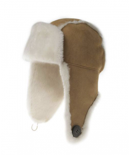UGG Button Aviator Hat Chestnut